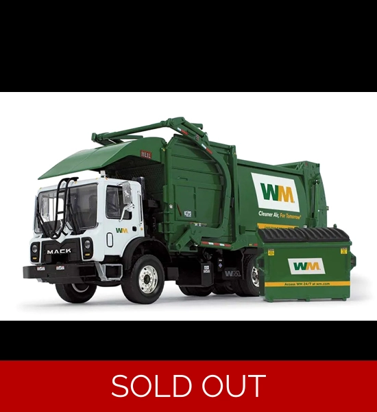 Waste Management Mack Terrapro Front Load Garbage Truck Diecast